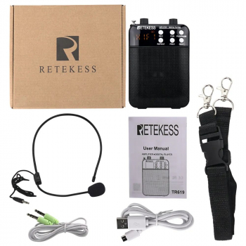 Мегафон портативный RETEKESS TR619 с головным микрофоном 3Вт-6