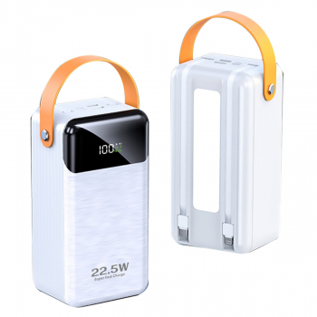 Внешний аккумулятор Power Bank 60000 mAh white (USB, Micro, Type C)-2
